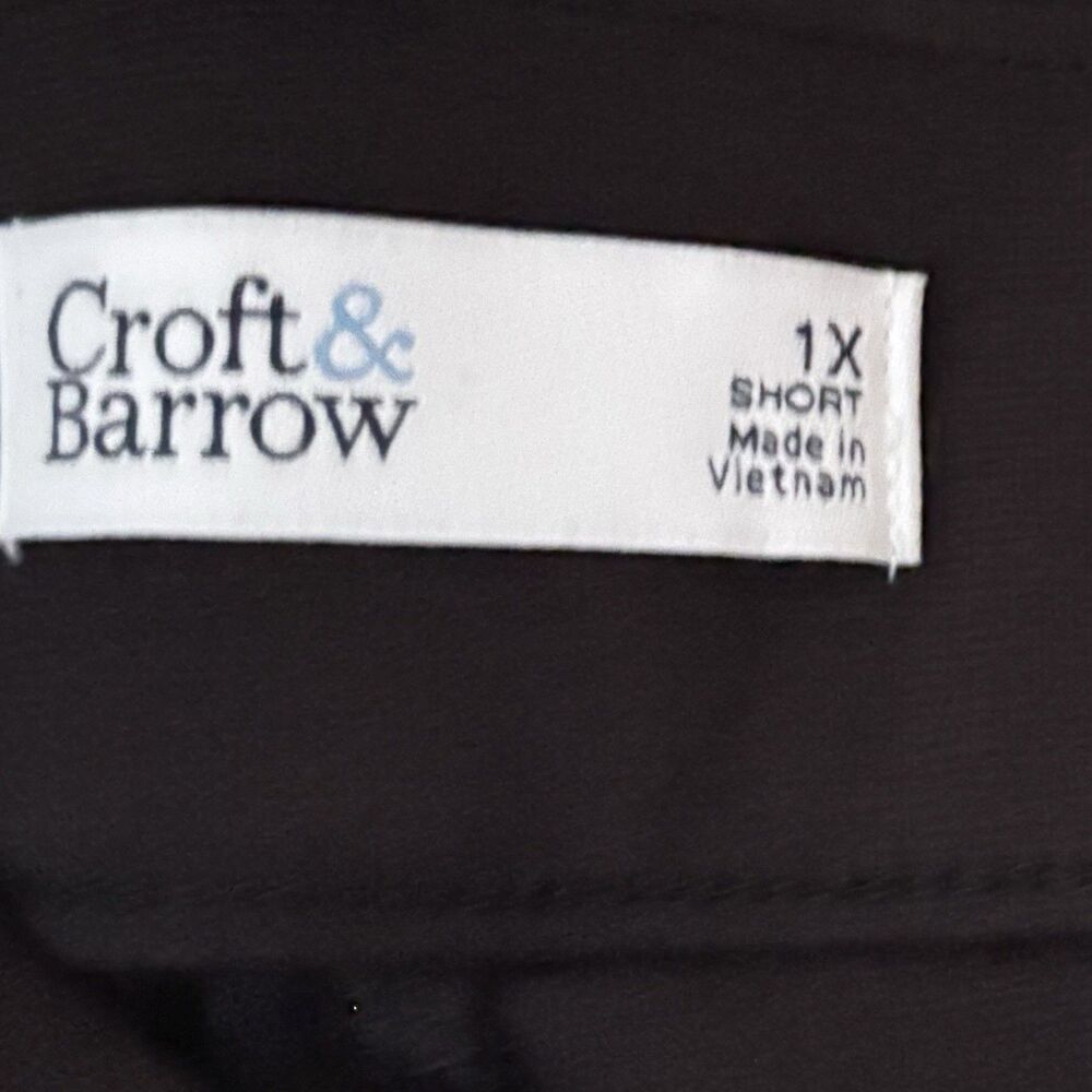 Croft & Barrow Black Pants Womens Size 1X Short Pull On Trousers Slacks Casual - Picture 3 of 4